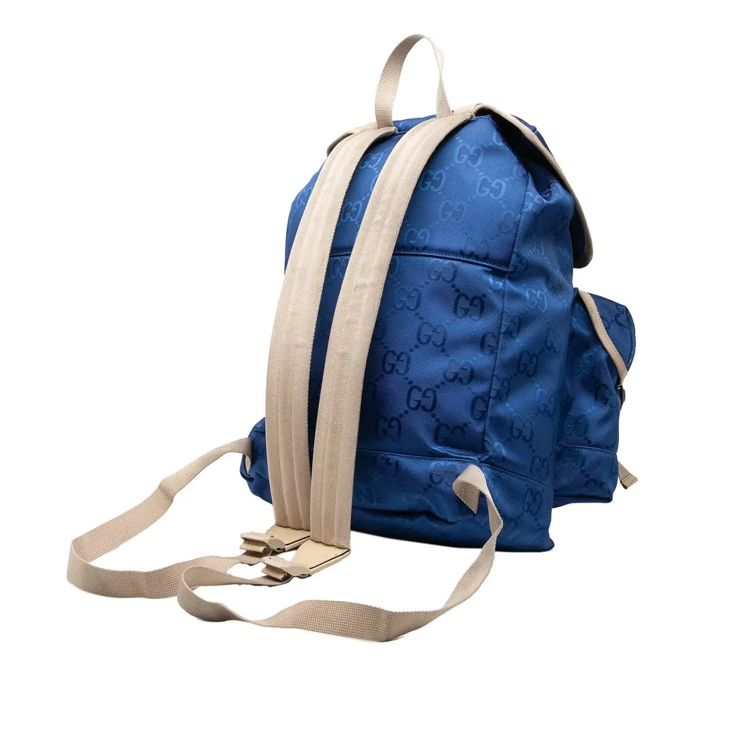 Gucci GG Nylon Off The Grid Backpack Blue Very good - Back View