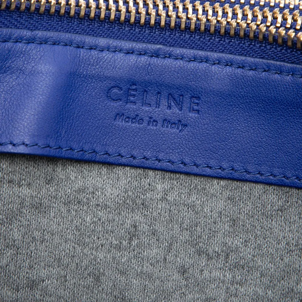 Celine Large Lambskin Trio Crossbody Blue Leather Very good - Box View