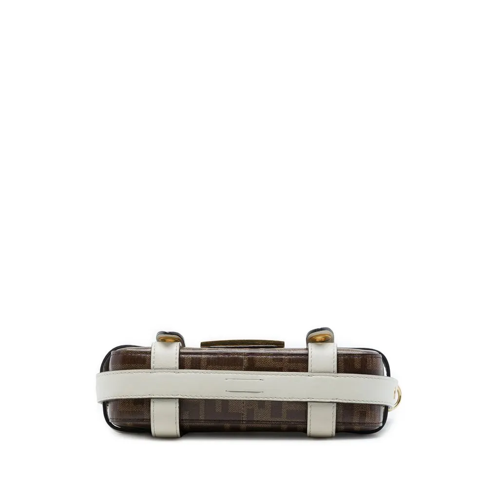 Fendi Mini Zucca Coated Canvas Cage Baguette Satchel Brown Very good - Inside View