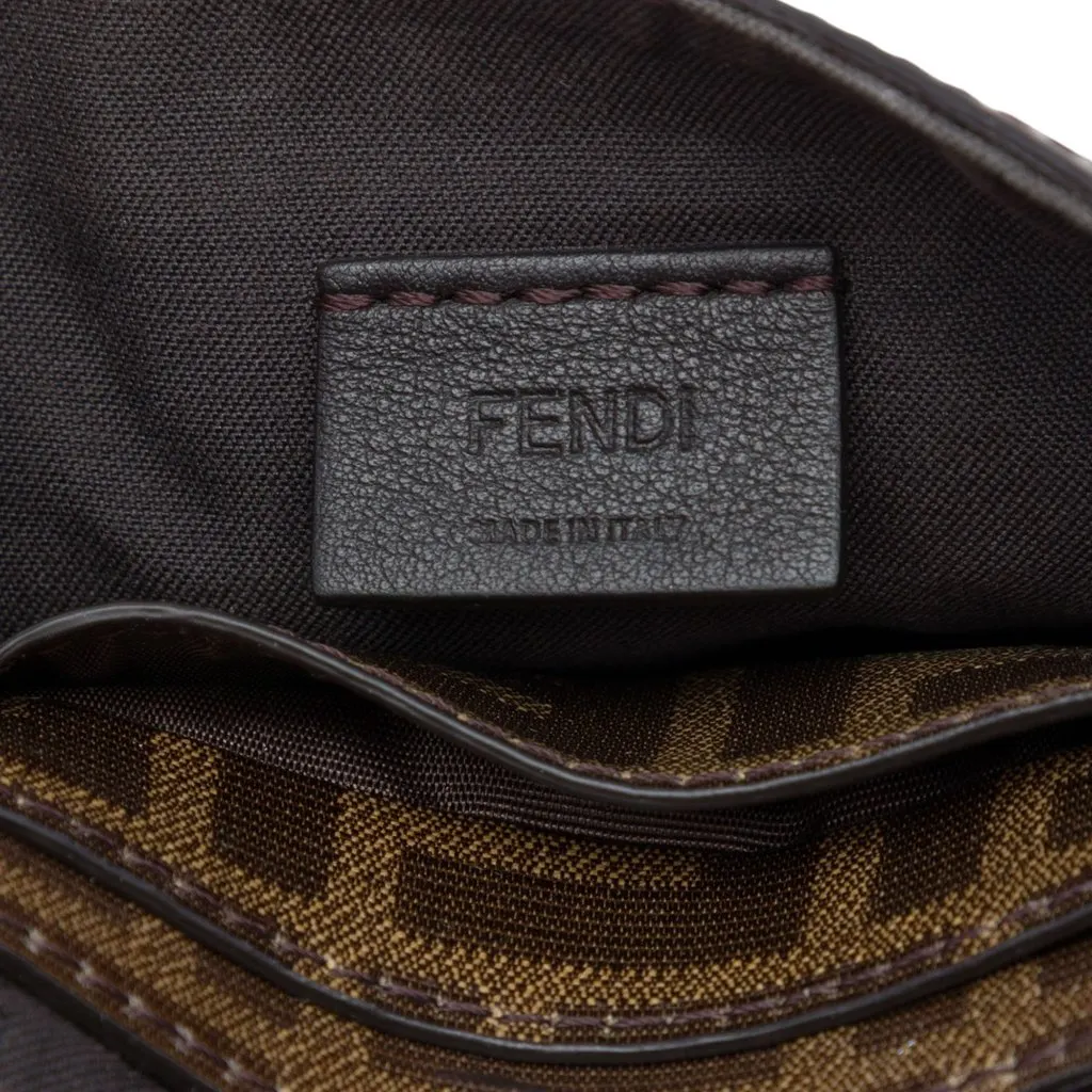 Fendi Mini Zucca Coated Canvas Cage Baguette Satchel Brown Very good - Box View