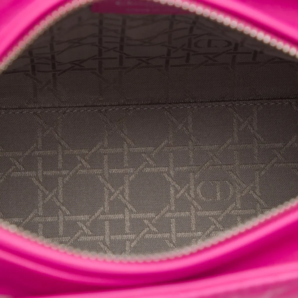 Dior Medium Lambskin Cannage Lady Dior Pink Leather Very good - Model View
