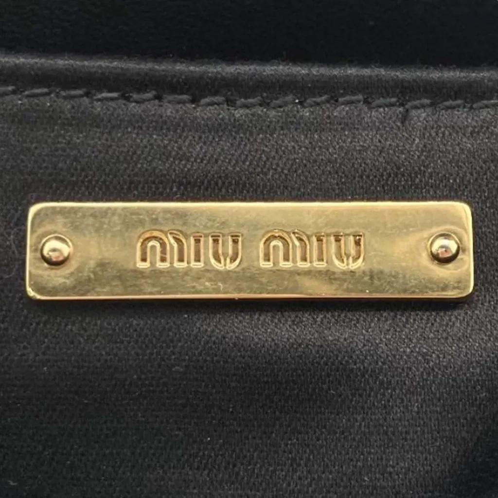 Miu Miu Matelasse Nappa Flap Crossbody Black Leather Very good - Box View