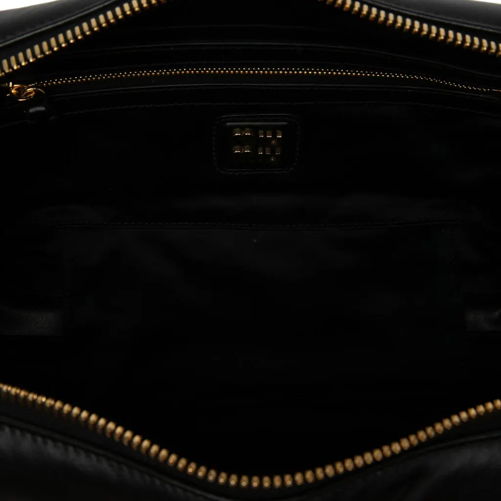 Miu Miu Leather Arcadie Satchel Black Leather Very good - Model View