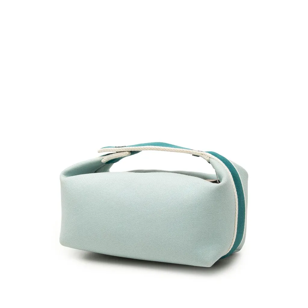 Hermès Small Toile Bride A Brac Case Blue Very good - Back View