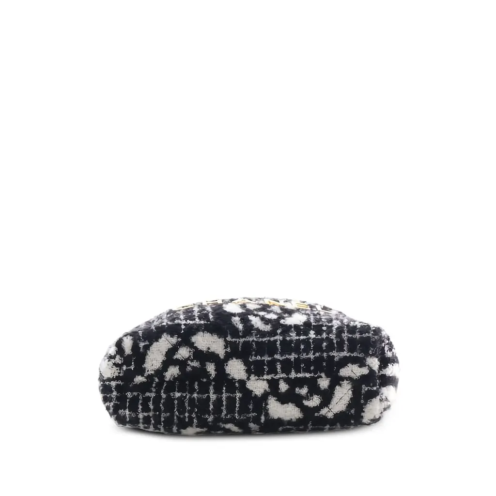 Chanel Mini Cashmere Camellia 22 Handbag Black Wool Very good - Inside View