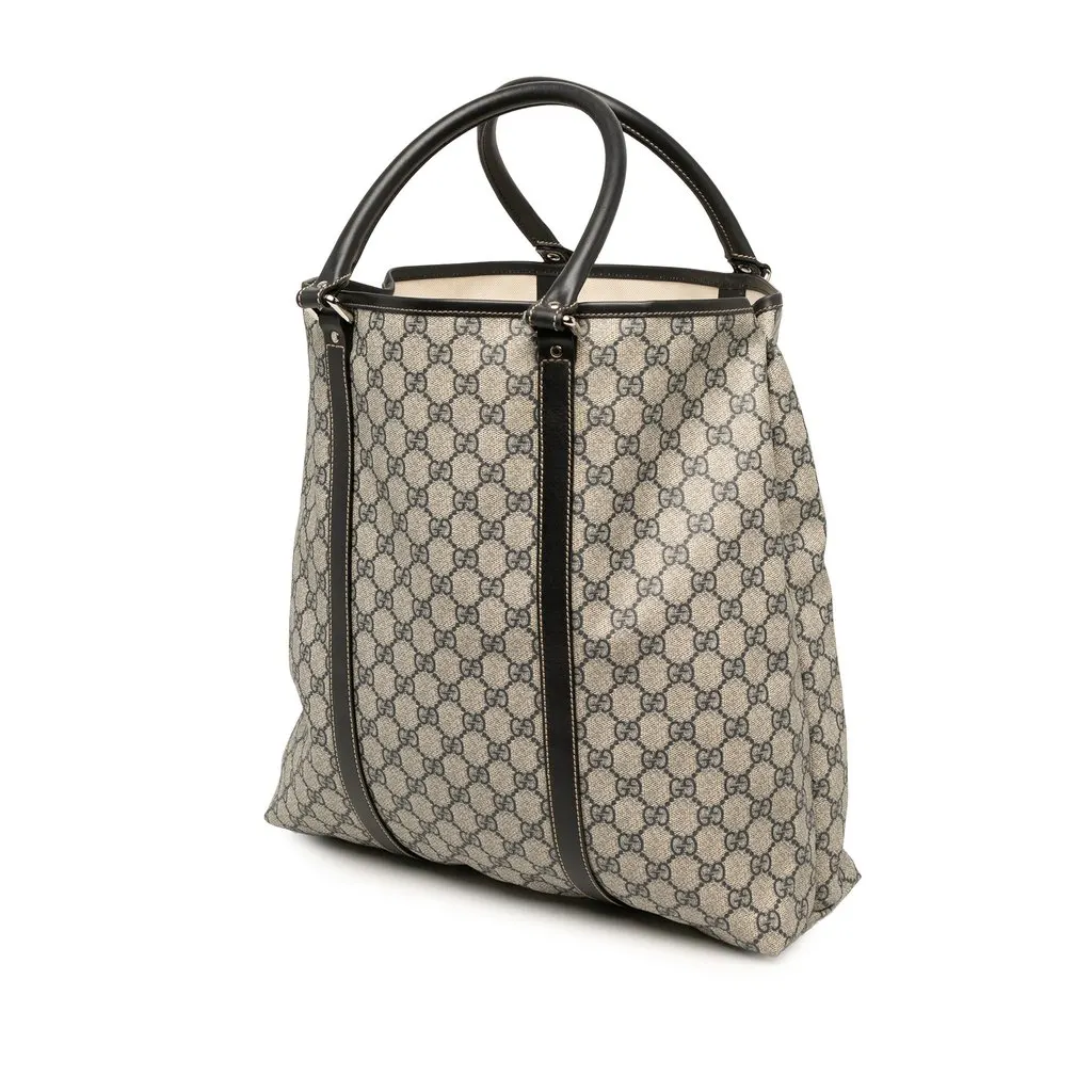 Gucci GG Supreme Joy Vertical Tote Beige Canvas Very good - Back View