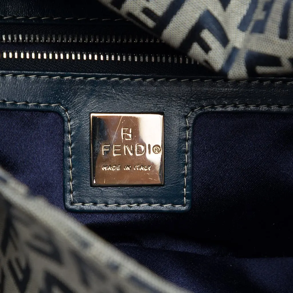 Fendi Zucchino Double Flap Slhoulder Bag MultiColor Very good - Box View
