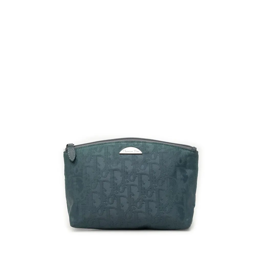 Dior Diorissimo Trotter Canvas Pouch Blue Very good - Front View
