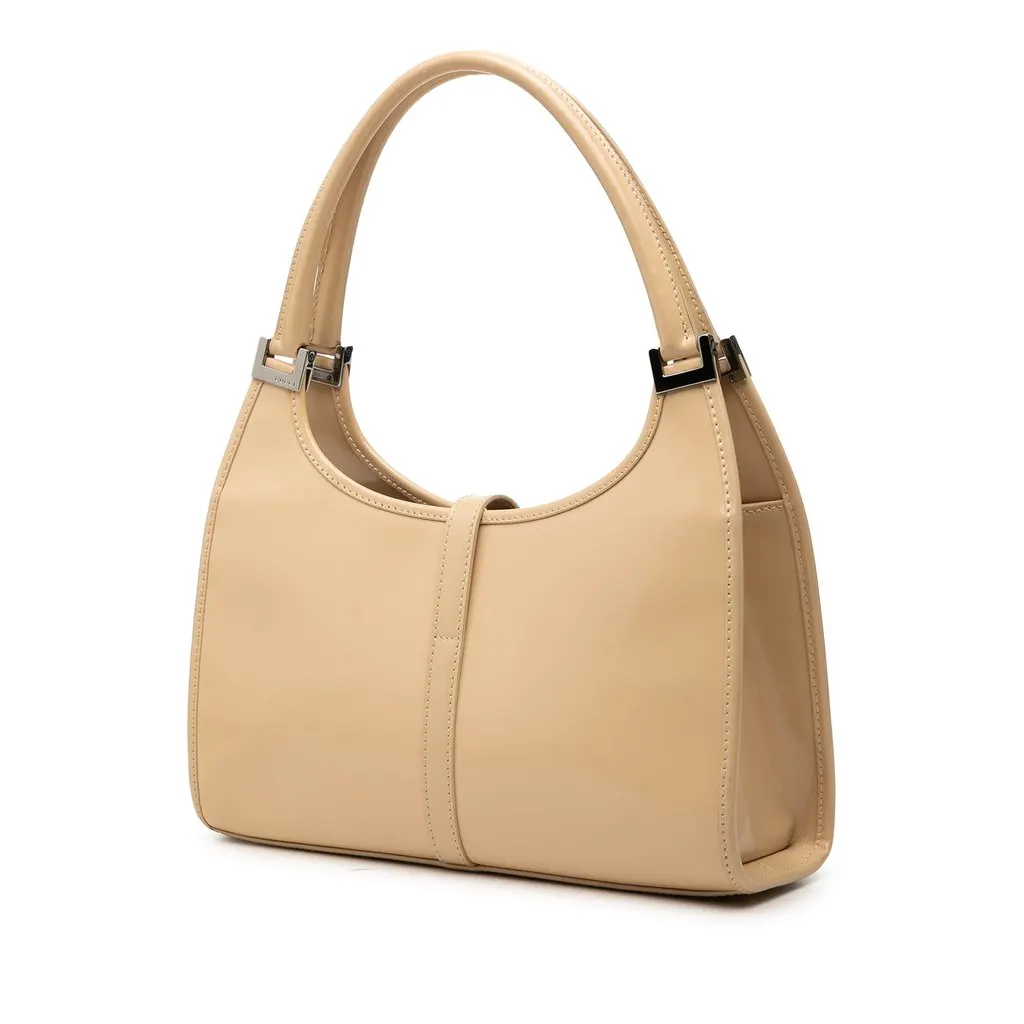 Gucci Calfskin Jackie Bardot Handbag Beige Leather Very good - Back View