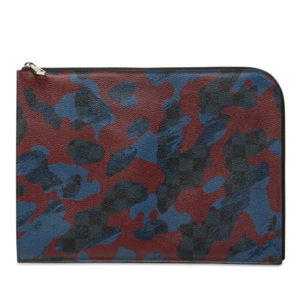 Louis Vuitton Damier Cobalt Camouflage Pochette Jour GM Black Very good - Front View