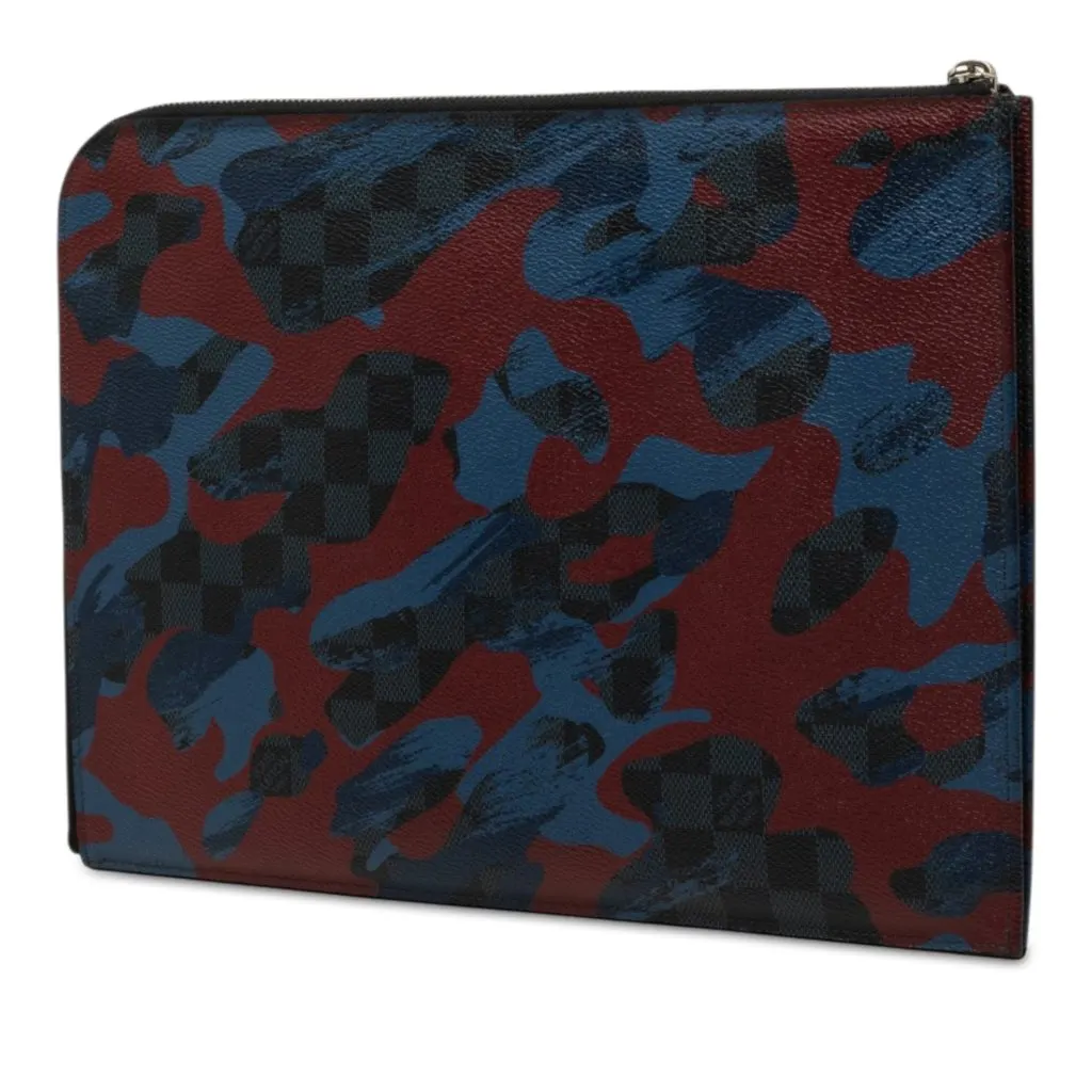 Louis Vuitton Damier Cobalt Camouflage Pochette Jour GM Black Very good - Back View