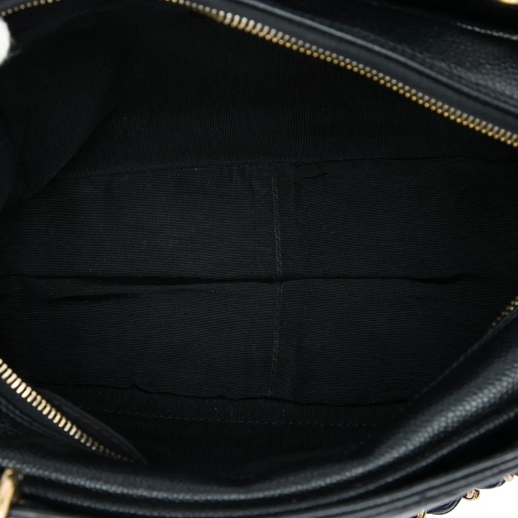 Chanel Petite Caviar Timeless Tote Black Leather Very good - Model View