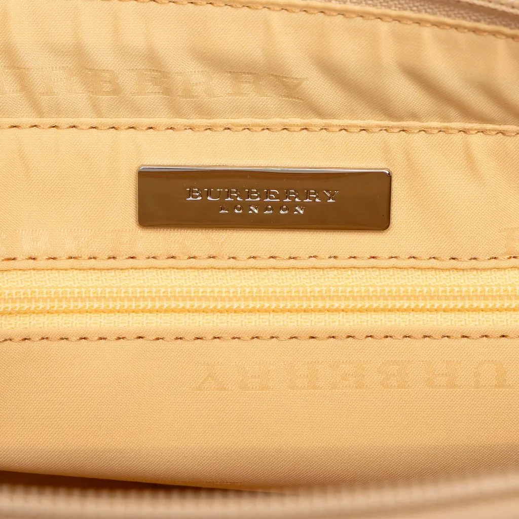 Burberry Stitched Supernova Check Satin Shoulder Bag Green Satin Very good - Box View