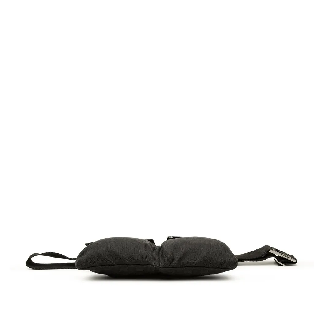Gucci GG Canvas Double Pocket Belt Bag Black Very good - Inside View