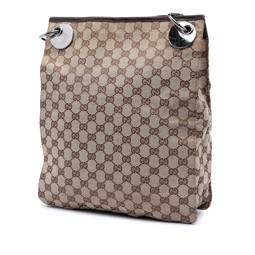Gucci GG Canvas Eclipse Crossbody Beige Very good - Back View