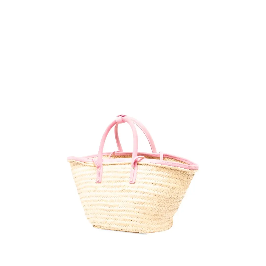 Jacquemus Straw Le Grand Panier Soli Satchel Beige Rattan Good - Back View