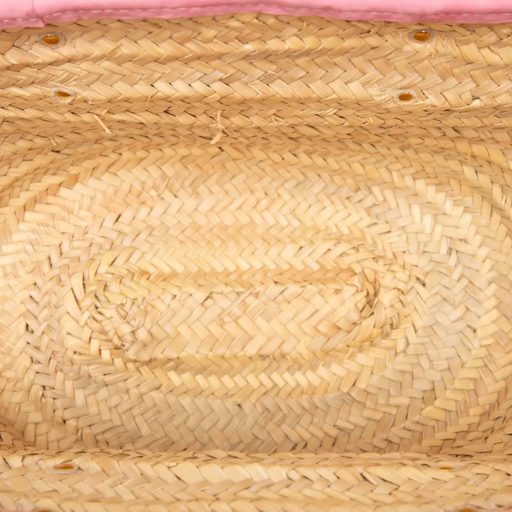 Jacquemus Straw Le Grand Panier Soli Satchel Beige Rattan Good - Model View