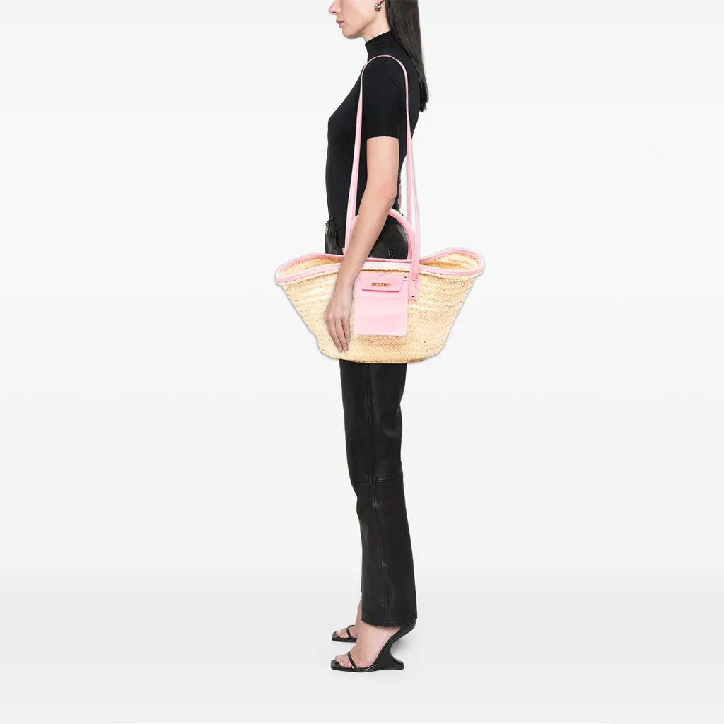 Jacquemus Straw Le Grand Panier Soli Satchel Beige Rattan Good - Box View