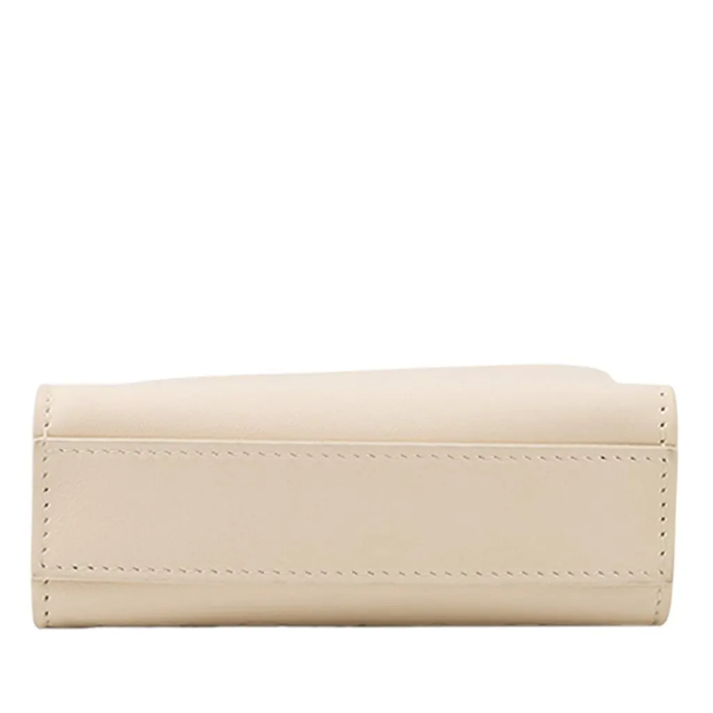 Bvlgari Mini Embossed Leather Logo Infinitum Satchel White Leather Very good - Inside View