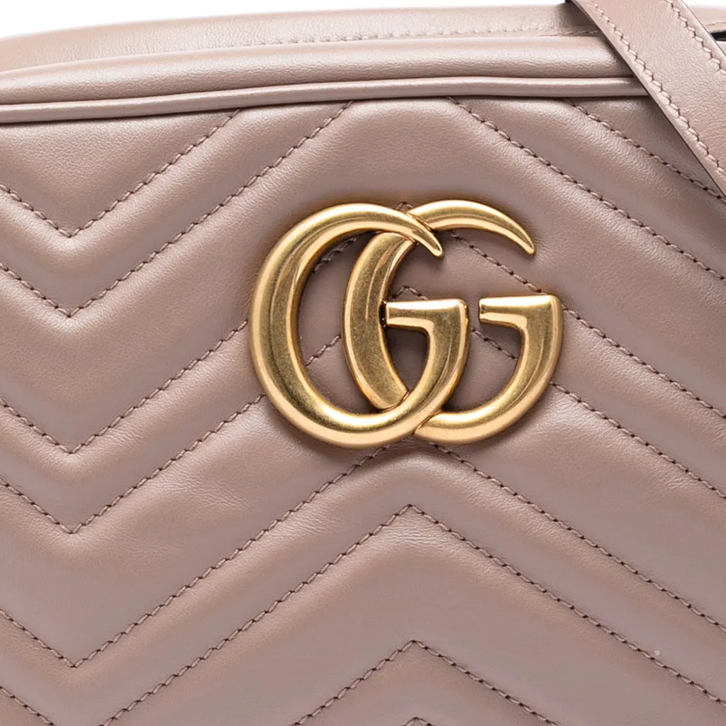 Gucci Small GG Marmont Matelasse Leather Crossbody Brown Leather Very good - Box View