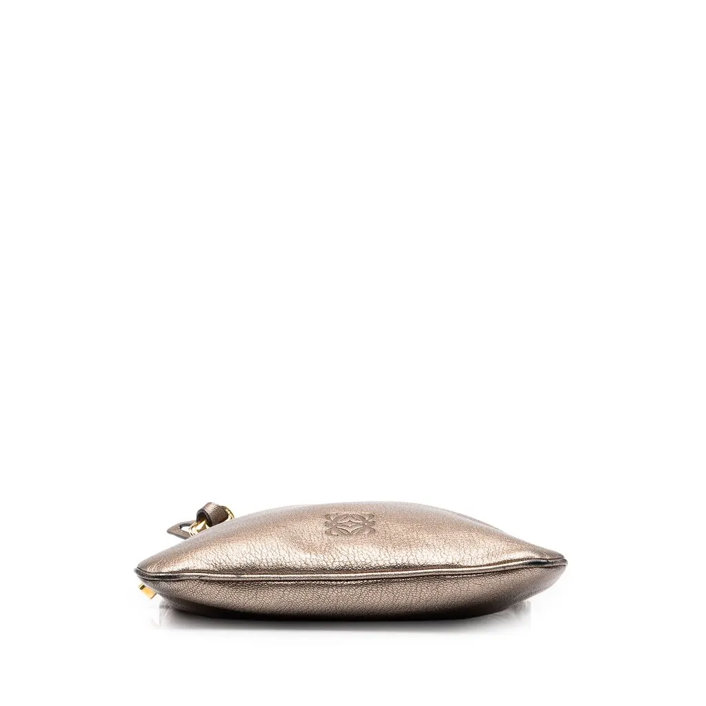Loewe Metallic Leather Anagram Crossbody Gold Leather Very good - Inside View