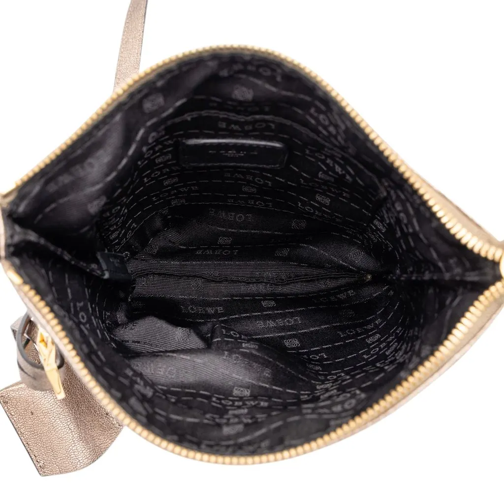 Loewe Metallic Leather Anagram Crossbody Gold Leather Very good - Model View