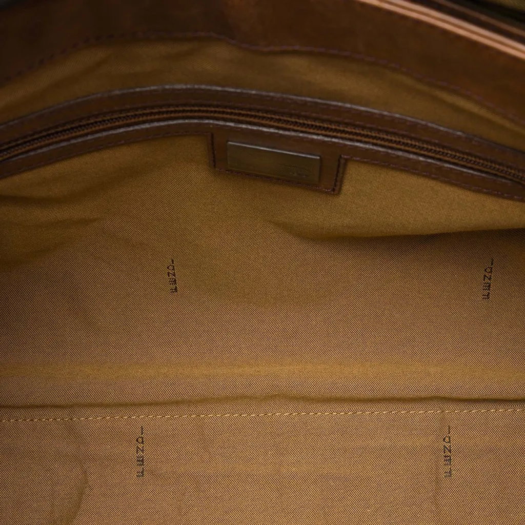 Fendi Zucca Canvas FF Messenger Bag Brown Canvas Good - Model View