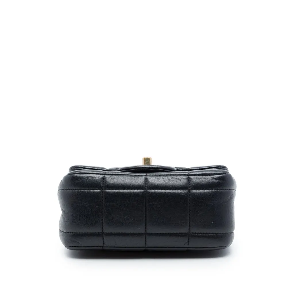 Chanel Mini Quilted Lambskin Resin Crystal Square Monacoco Flap Black Leather Very good - Inside View