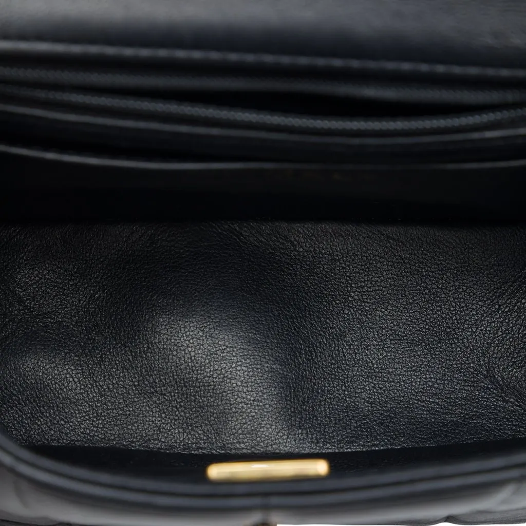 Chanel Mini Quilted Lambskin Resin Crystal Square Monacoco Flap Black Leather Very good - Model View