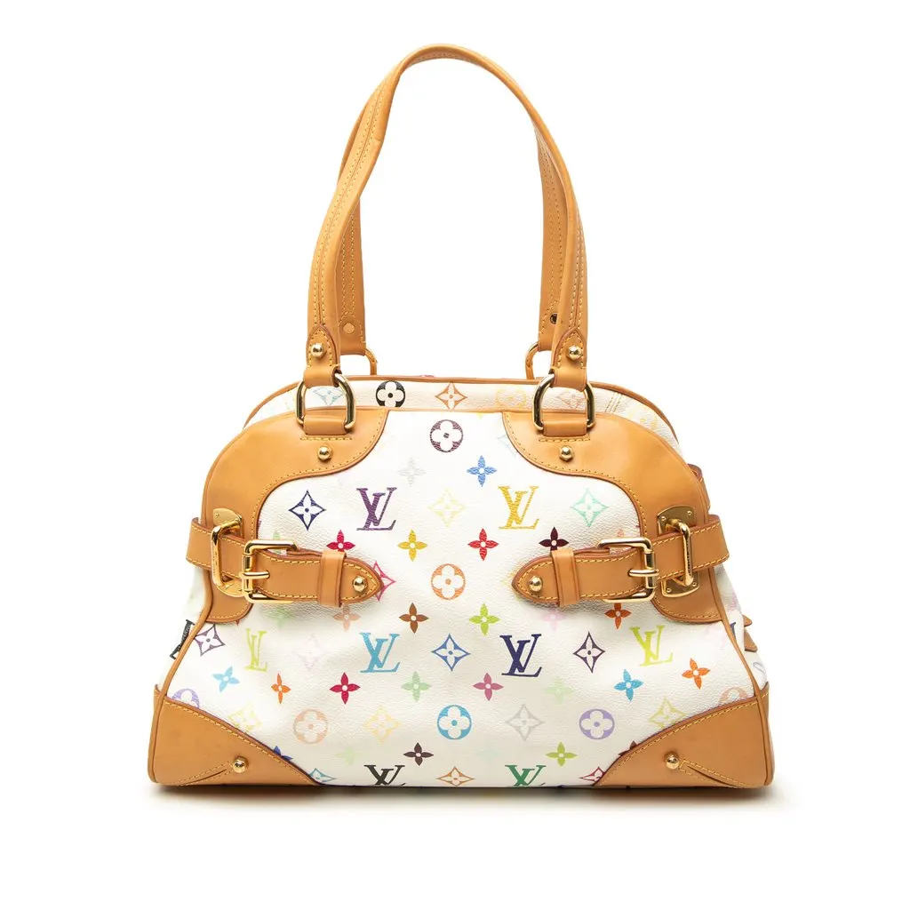 Louis Vuitton Monogram Multicolore Claudia White Canvas Good - Front View