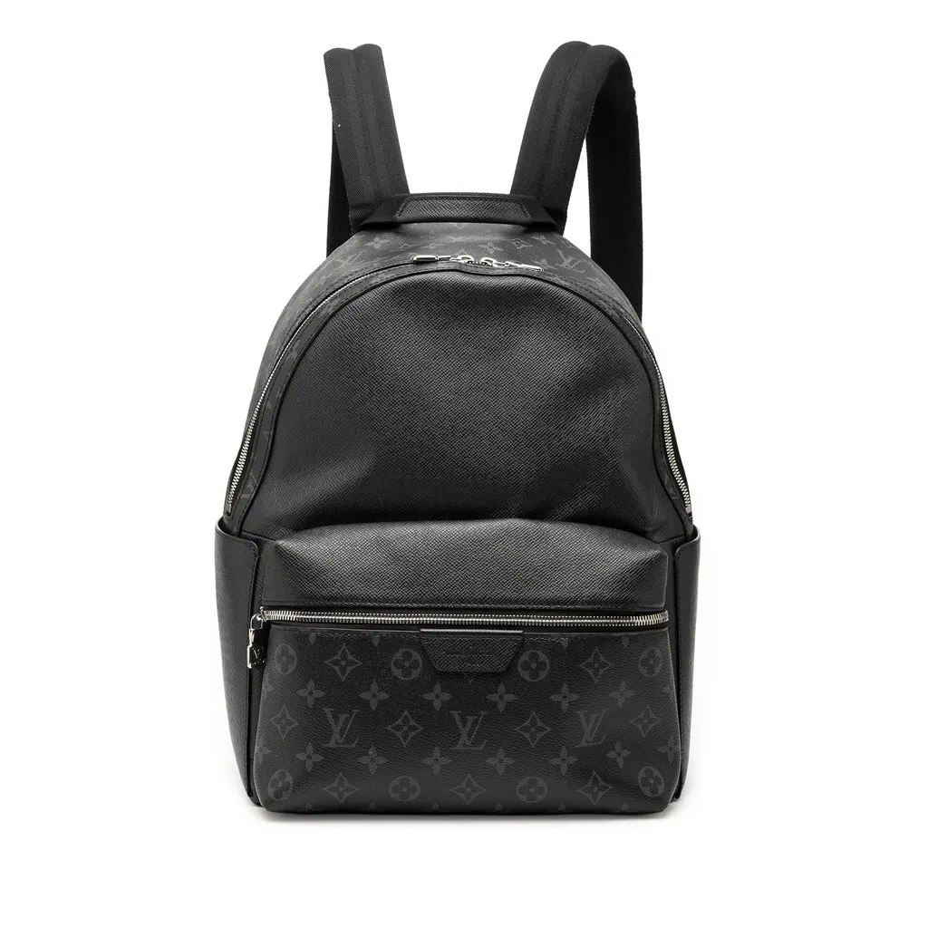 Louis Vuitton Monogram Taigarama Discovery Backpack Black Very good - Front View