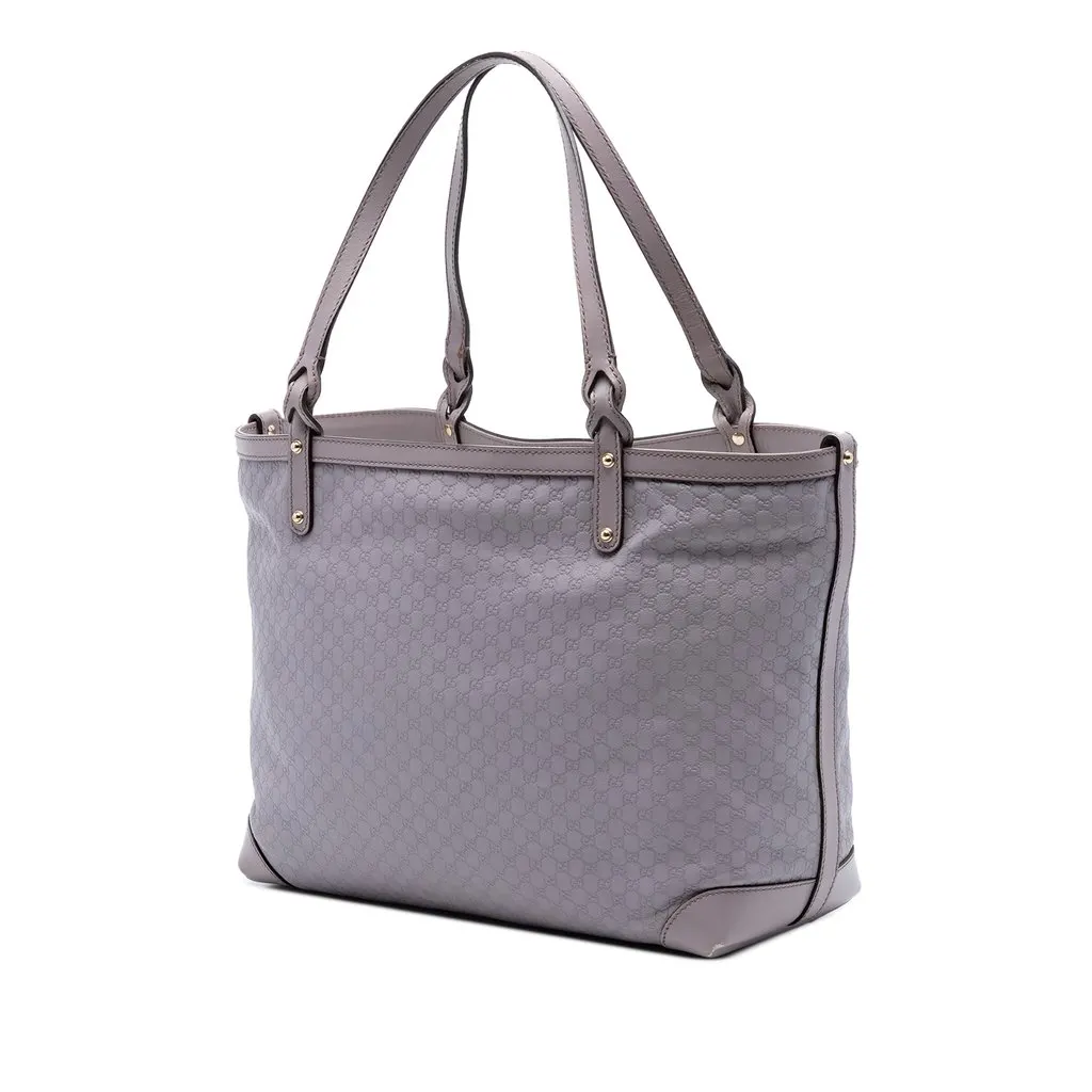 Gucci Medium Microguccissima Craft Tote Purple Leather Very good - Back View