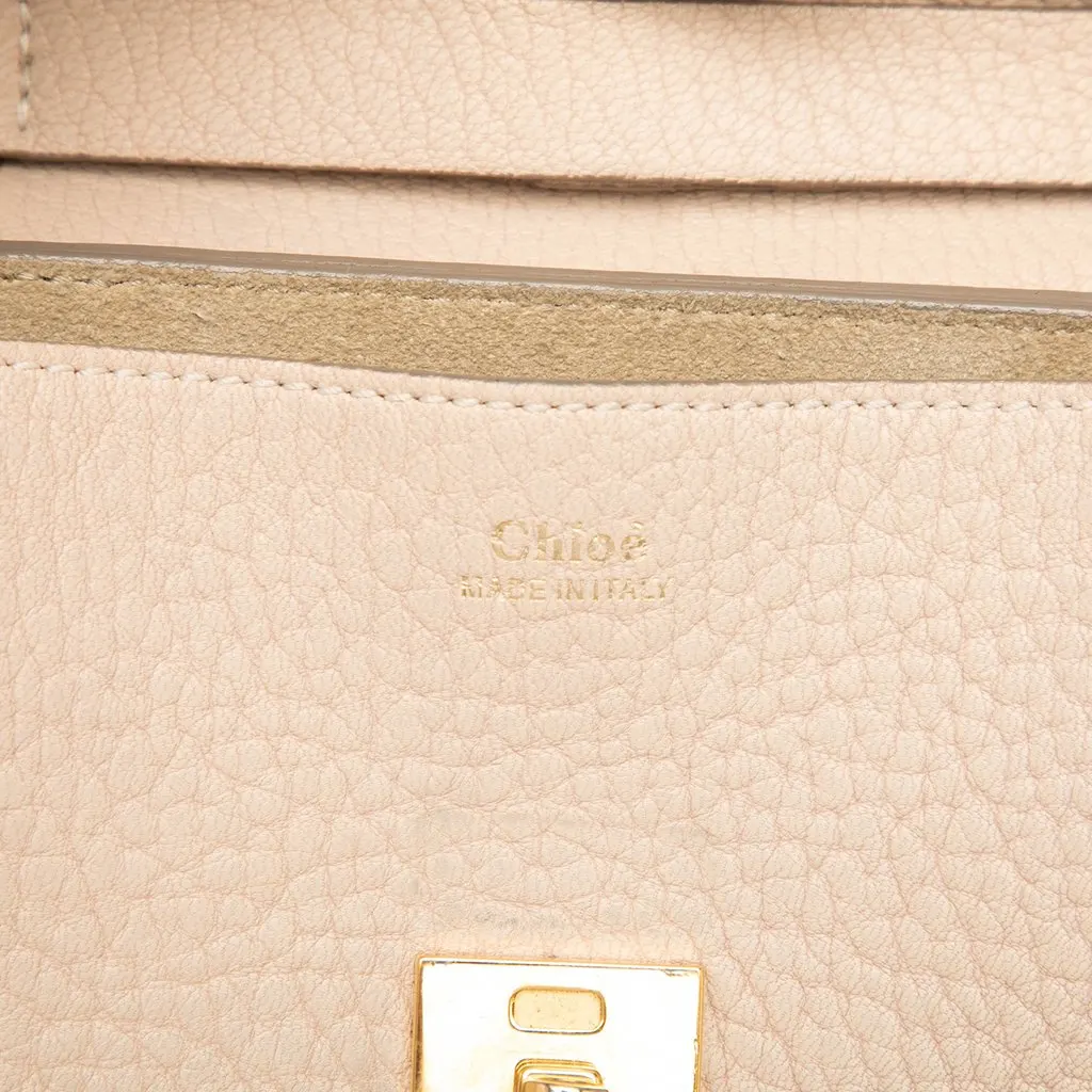 Chloé Mini Grained Lambskin Drew Crossbody Beige Leather Very good - Box View