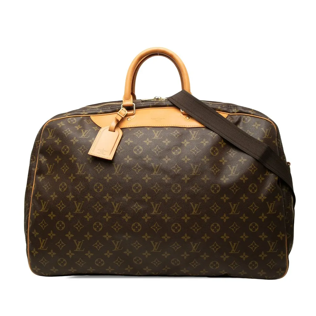 Louis Vuitton Monogram Alize 24 Heures Brown Canvas Good - Front View