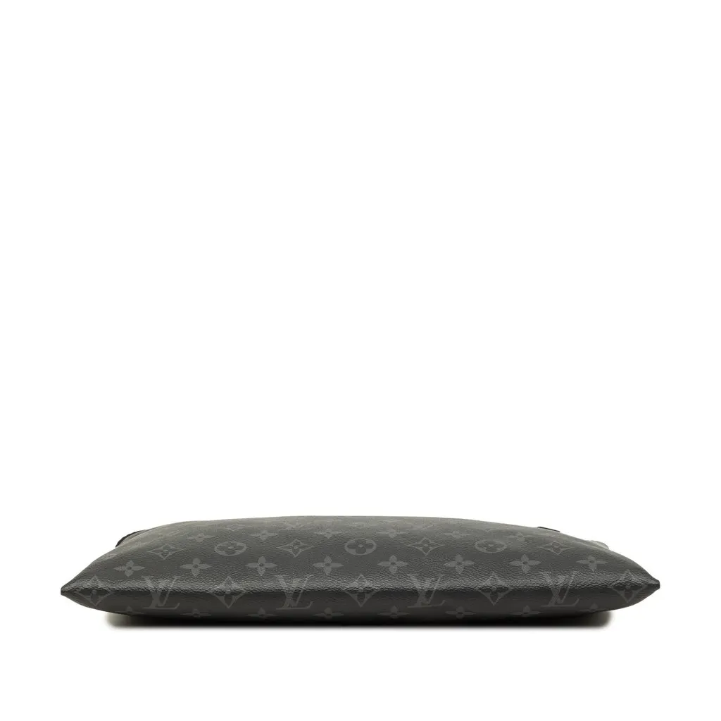 Louis Vuitton Monogram Eclipse Discovery Pochette GM Black Canvas Very good - Inside View
