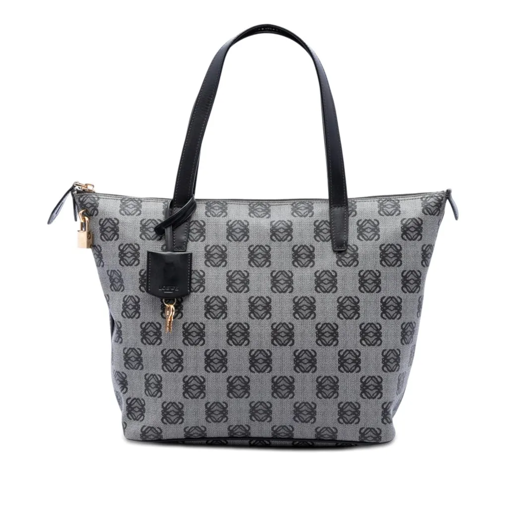 LOEWE Anagram Coated Canvas Tote MultiColor Very good - Front View