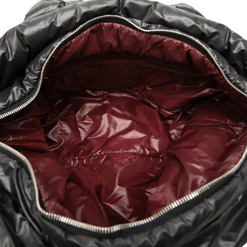 Chanel Large Quilted Nylon Reversible Coco Cocoon Tote Black Good - Model View
