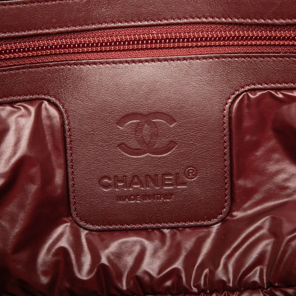 Chanel Large Quilted Nylon Reversible Coco Cocoon Tote Black Good - Box View