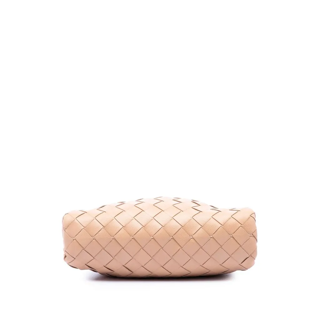 Bottega Veneta Nappa Intrecciato The Mini Pouch Crossbody Brown Leather Very good - Inside View