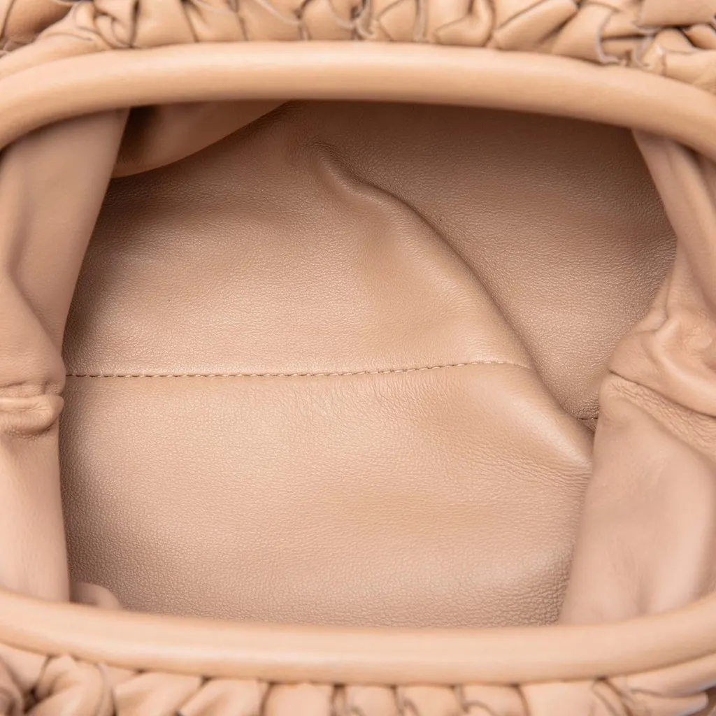 Bottega Veneta Nappa Intrecciato The Mini Pouch Crossbody Brown Leather Very good - Model View