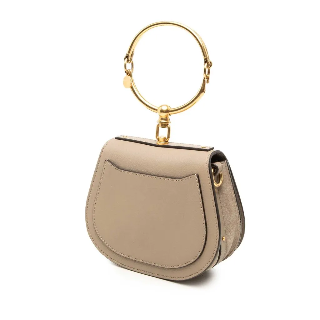Chloé Small Leather Nile Bracelet Satchel Beige Leather Good - Back View