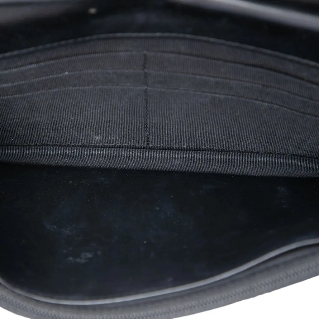 Chanel Small Quilted Lambskin Elegant CC Flap Wallet on Chain Black Leather Very good - Model View