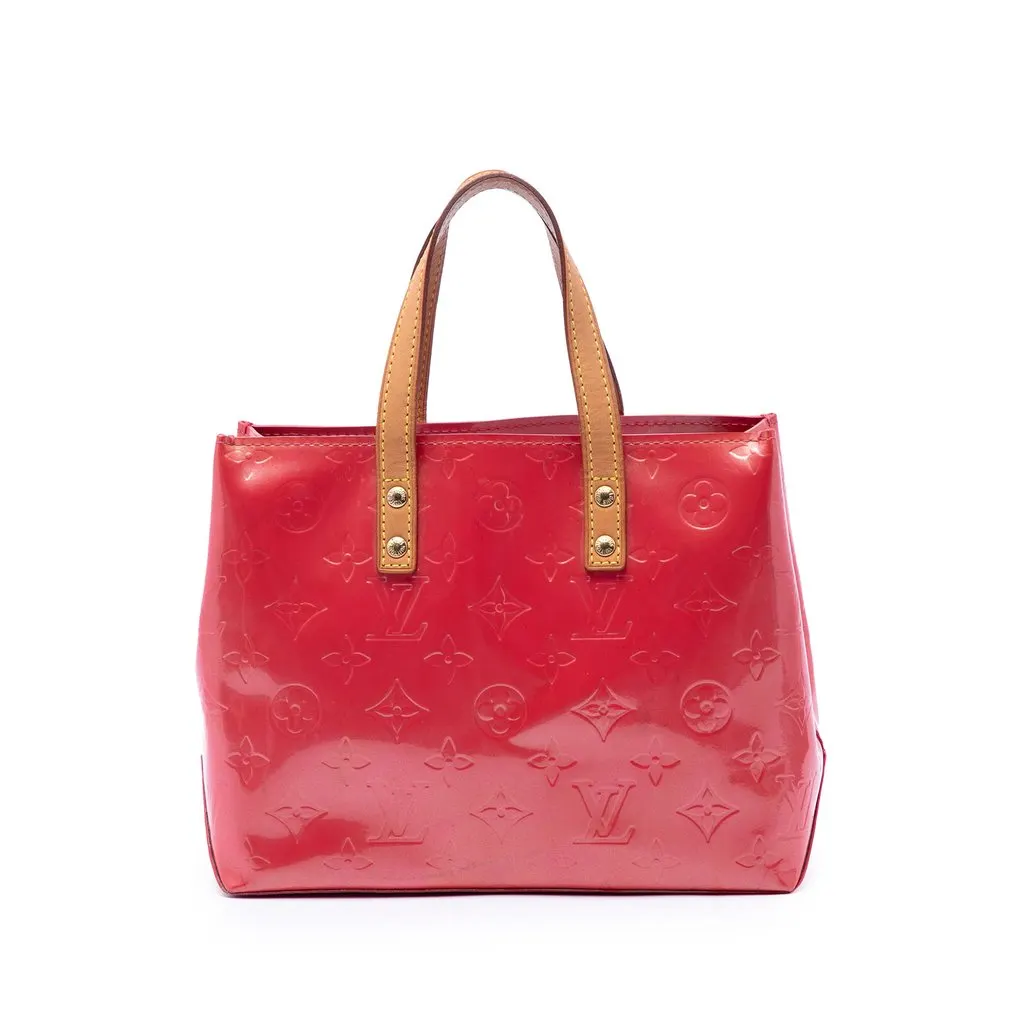 Louis Vuitton Monogram Vernis Reade PM Pink Leather Good - Front View