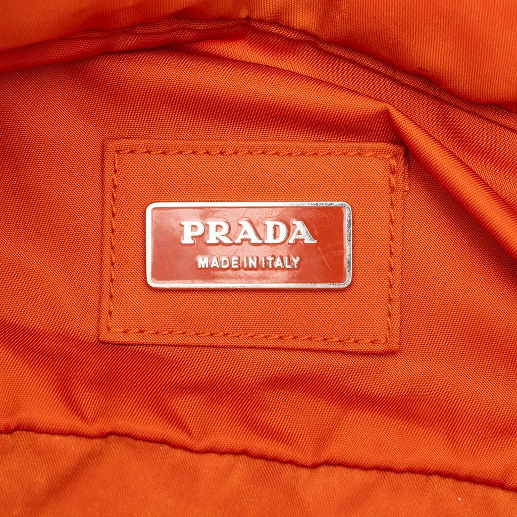 Prada Tessuto Belt Bag Orange Polyamide Good - Box View