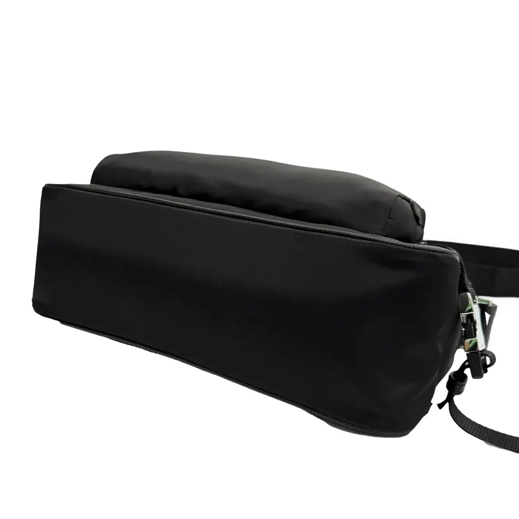 Prada Large Saffiano Trimmed Re Nylon Crossbody Black Very good - Inside View