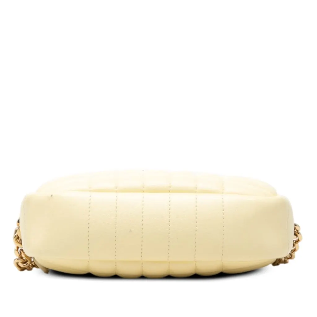 Burberry Mini Quilted Lambskin Lola Camera Bag Yellow Leather Very good - Inside View