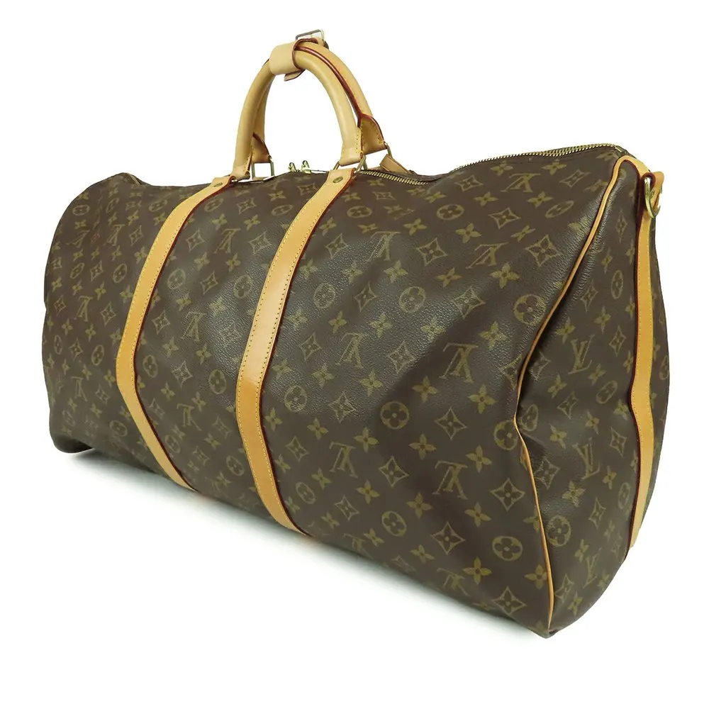 Louis Vuitton Monogram Keepall Bandouliere 60 Brown Very good - Back View