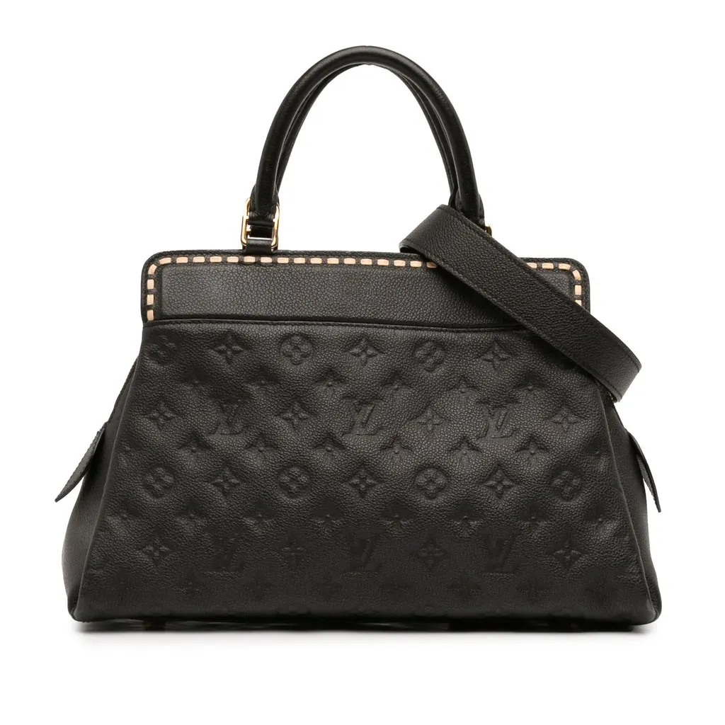 Louis Vuitton Monogram Empreinte Vosges MM Black Leather Very good - Front View