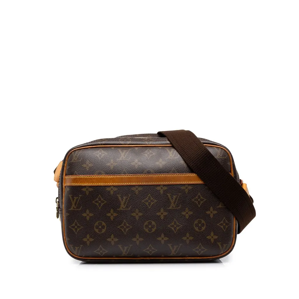 Louis Vuitton Monogram Reporter PM Brown Canvas Good - Front View