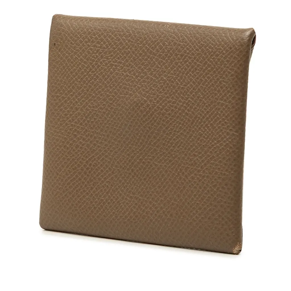 Hermès Epsom Bastia Change Purse Brown Leather Good - Back View